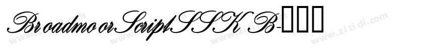 BroadmoorScriptSSK B字体转换